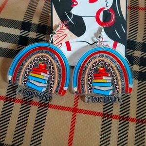 # Teacher for life Arch Rainbow 🌈 Earring